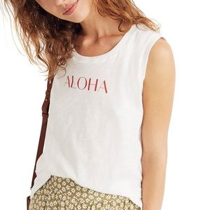 Madewell Aloha Whisper Cotton Crewneck Muscle Tank